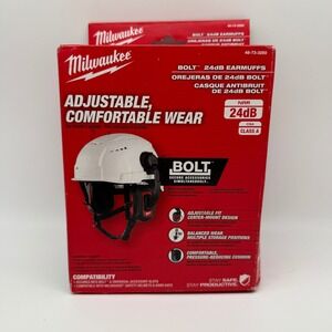Milwaukee BOLT Earmuffs Black/Red 24dB NRR Hard Hat Accessory 48-73-3250